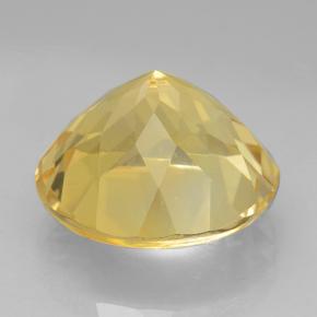 Citrino naturale giallo da 6,15 ct, taglio rotondo, VVS