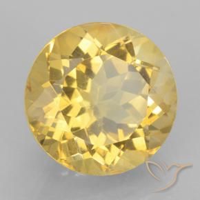 Citrino Giallo dorato chiaro naturale da 6.14 ct, Rotondo, VVS