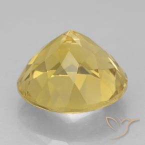 Citrino Giallo dorato chiaro naturale da 6.14 ct, Rotondo, VVS