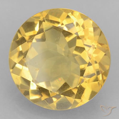 Citrino Giallo dorato chiaro naturale da 5.88 ct, Rotondo, VVS