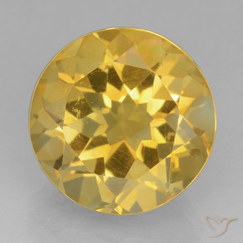 5.91ct Naturale Dorato Citrino, Rotondo, VVS