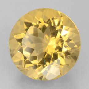 Citrino Giallo oro naturale da 6.05 ct, Taglio rotondo, VVS
