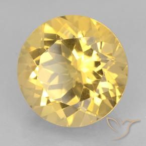 Citrino Dorato naturale da 6.32 ct, Rotondo, VVS