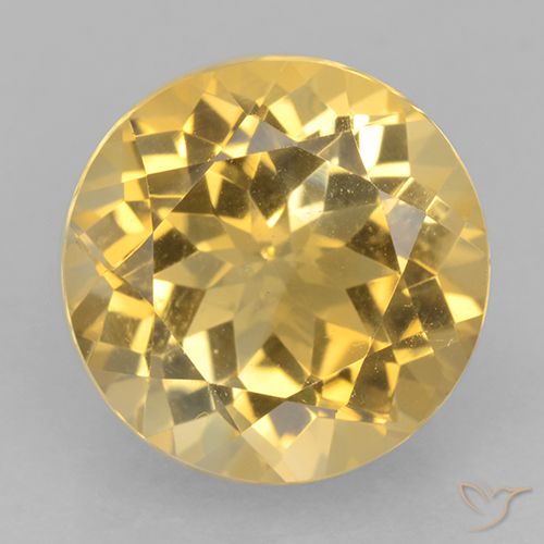 5.99ct Naturale Oro brillante Citrino, Rotondo, VVS
