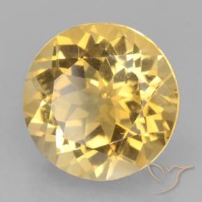 Citrino Oro brillante naturale da 5.99 ct, Rotondo, VVS