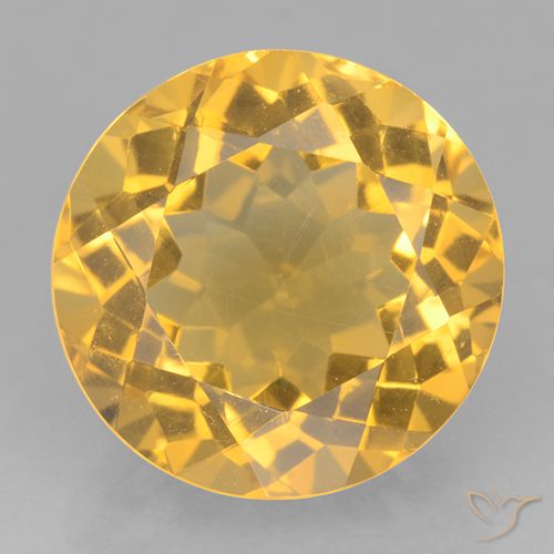 6.25ct Naturale Dorato medio Citrino, Rotondo, VVS
