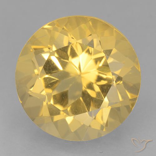 6.07ct Naturale Dorato medio Citrino, Rotondo, VVS