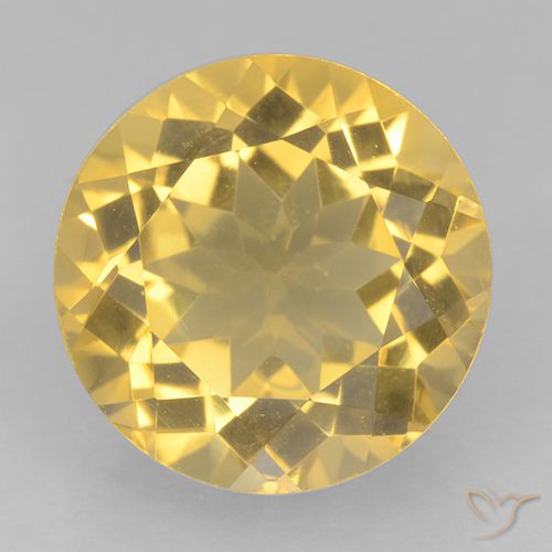 5.84ct Naturale Oro Citrino, Rotondo, VVS