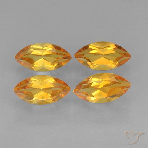 1.16ctw Naturale Arancio Scuro-Oro Citrino, Taglio marquise, VVS-VS