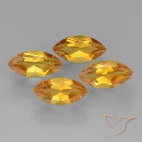 Gemme di Citrino Arancio Scuro-Oro naturale da 1.16 ct, Taglio marquise, VVS-VS