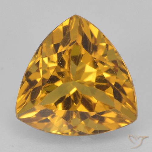 Citrino Arancio Dorato Profondo naturale da 2.33 ct, Taglio trillion, VVS