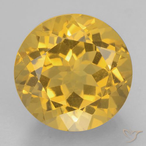 6.39ct Naturale Oro medio Citrino, Rotondo, VVS