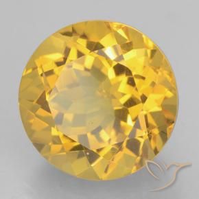 Citrino Oro medio naturale da 6.39 ct, Rotondo, VVS