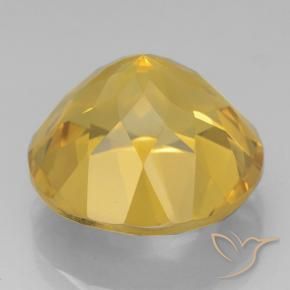 Citrino Oro medio naturale da 6.39 ct, Rotondo, VVS