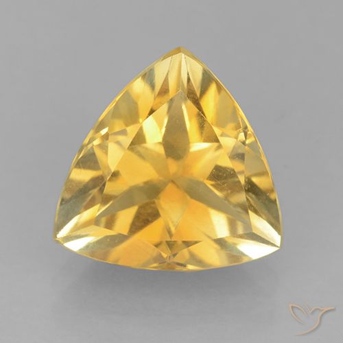 2.12ct Naturale Oro medio Citrino, Taglio trillion, VVS