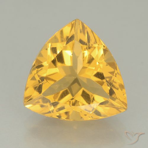 2.16ct Naturale Oro medio Citrino, Taglio trillion, VVS