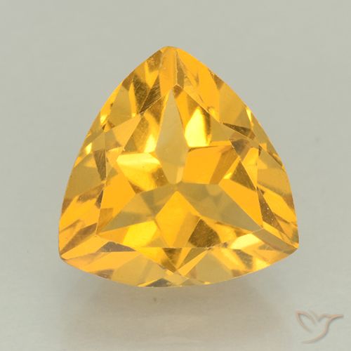 2.22ct Naturale Oro medio Citrino, Taglio trillion, VVS