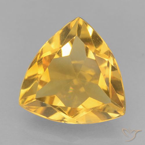 1.99ct Naturale Dorato scuro Citrino, Taglio trillion, VVS