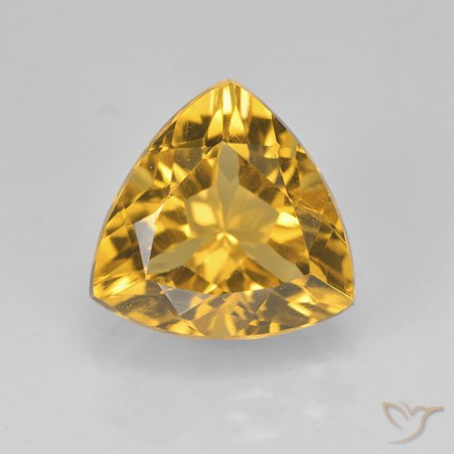 2.32ct Naturale Dorato Citrino, Taglio trillion, VVS
