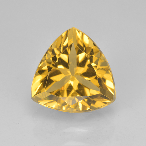 Citrino naturale dorato da 2,23 ct, trillion, VVS
