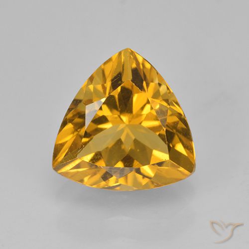 2.24ct Naturale Dorato scuro Citrino, Taglio trillion, VVS