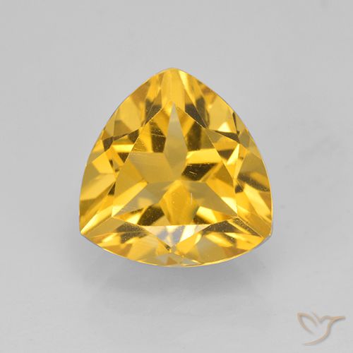 2.36ct Naturale Oro brillante Citrino, Taglio trillion, VVS