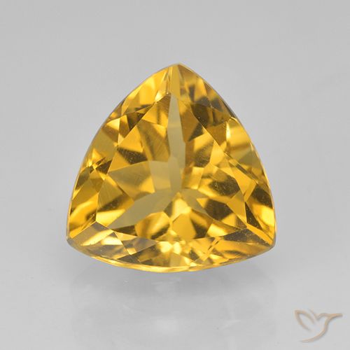2.07ct Naturale Dorato Citrino, Taglio trillion, VVS