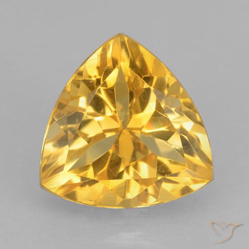 2.36ct Naturale Oro medio Citrino, Taglio trillion, VVS