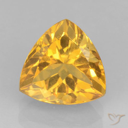 2.24ct Naturale Dorato medio Citrino, Taglio trillion, VVS