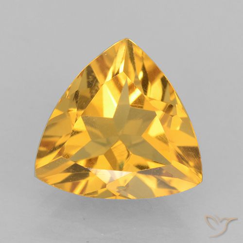 2.03ct Naturale Arancio dorato Citrino, Taglio trillion, VVS