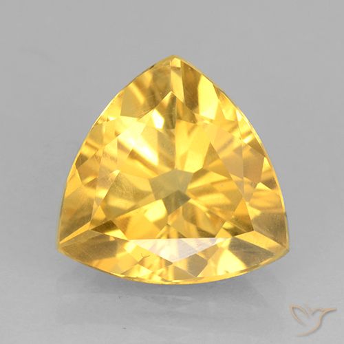 1.74ct Naturale Oro medio Citrino, Taglio trillion, VVS