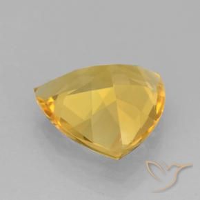 Citrino Oro medio naturale da 1.74 ct, Taglio trillion, VVS