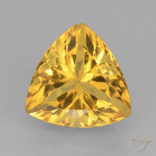 2.27ct Naturale Dorato Citrino, Taglio trillion, VVS