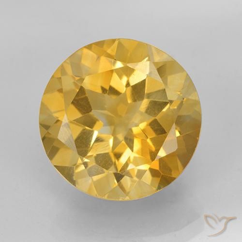 5.98ct Naturale Oro brillante Citrino, Rotondo, VVS