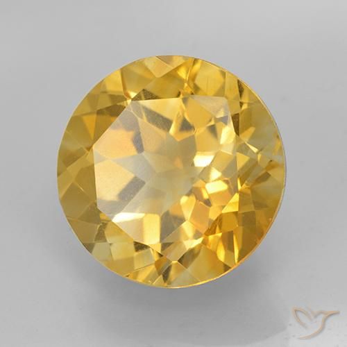 Citrino Oro brillante naturale da 5.98 ct, Rotondo, VVS