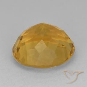 Citrino Dorato scuro naturale da 10.11 ct, Taglio rotondo, VVS
