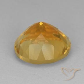Citrino Arancio Dorato Profondo naturale da 6.21 ct, Rotondo, VVS