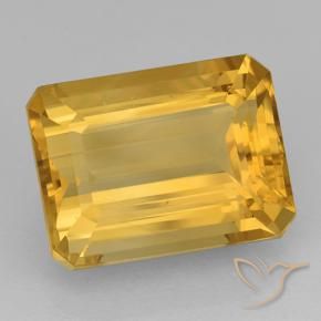 Citrino Oro medio naturale da 12.64 ct, Taglio smeraldo, VVS