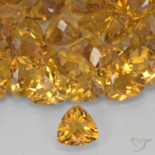 0.68ct Naturale Dorato scuro Citrino, Taglio trillion, VVS-VS