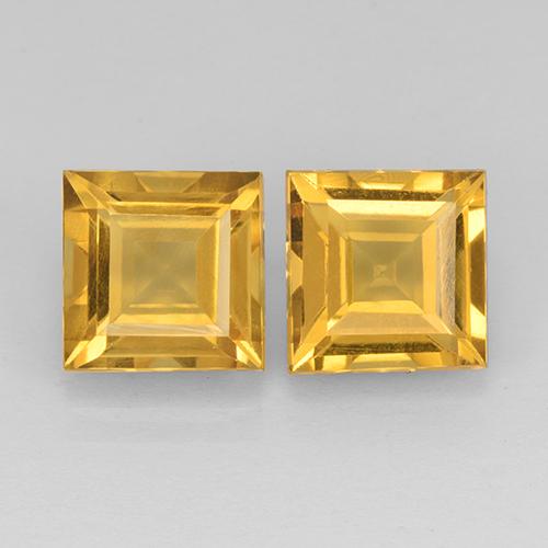 4.54ctw Naturale Dorato scuro Citrino, Quadrato, VVS-VS