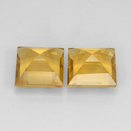 Gemme di Citrino Dorato scuro naturale da 4.54 ct, Quadrato, VVS-VS
