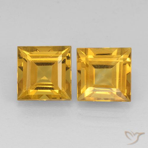 4.68ctw Naturale Arancio Dorato Profondo Citrino, Quadrato, VVS-VS