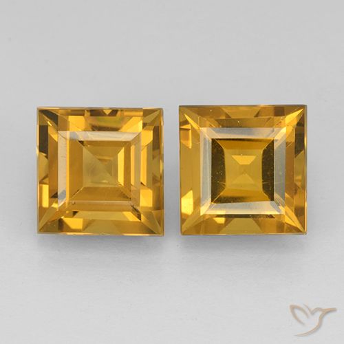 5.06ctw Naturale Arancio Dorato Profondo Citrino, Quadrato, VVS-VS