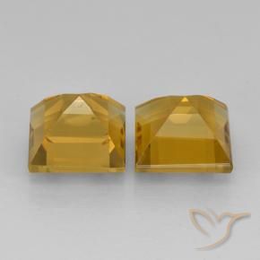 Gemme di Citrino Arancio Dorato Profondo naturale da 5.06 ct, Quadrato, VVS-VS
