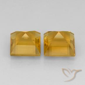 Gemme di Citrino Dorato scuro naturale da 4.70 ct, Quadrato, VVS-VS