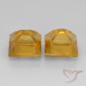 Gemme di Citrino Arancio Dorato Profondo naturale da 4.91 ct, Quadrato, VVS-VS