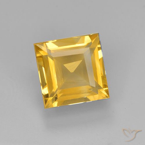 2.26ct Naturale Dorato medio Citrino, Quadrato, VVS