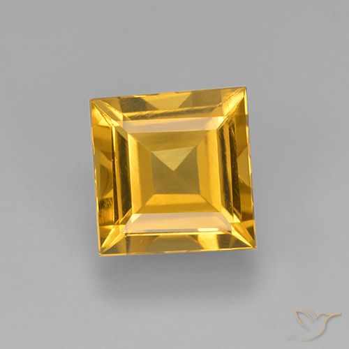 2.12ct Naturale Dorato scuro Citrino, Quadrato, VVS-VS