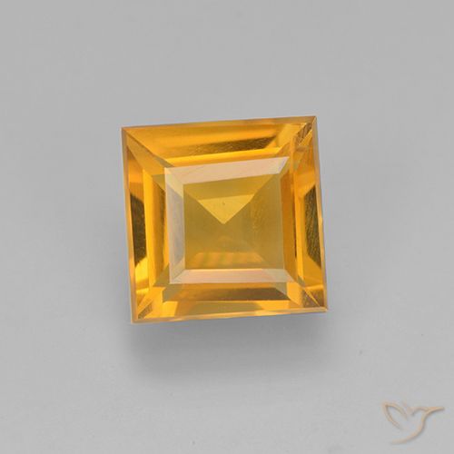 1.78ct Naturale Arancio intenso-OroG Citrino, Quadrato, VVS-VS