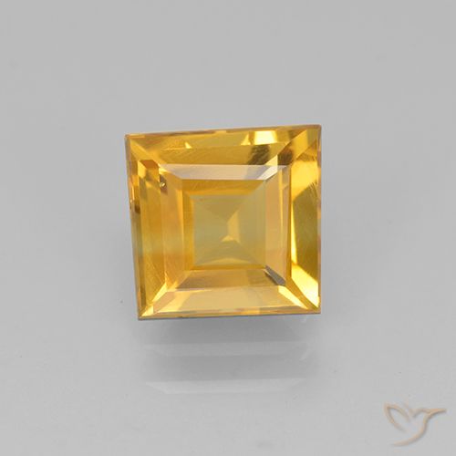 1.48ct Naturale Dorato scuro Citrino, Quadrato, VVS-VS